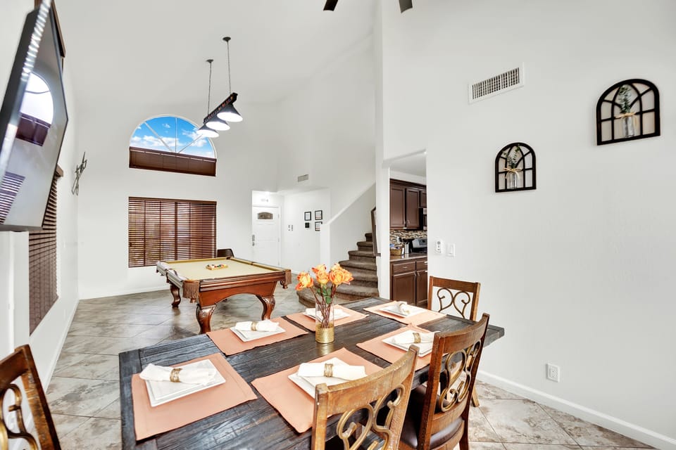 From intimate dinners to lively gatherings, our dining room provides the perfect backdrop.