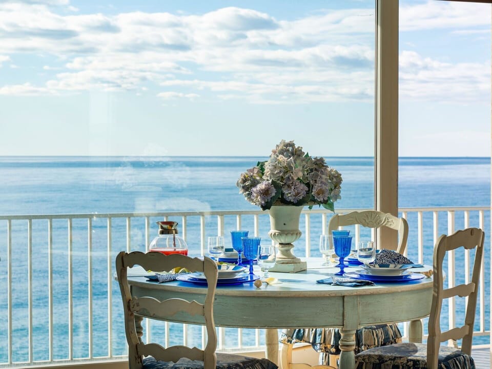 Cloud, Water, Sky, Table, Furniture, Property, Tableware, Azure, Chair, Blue
