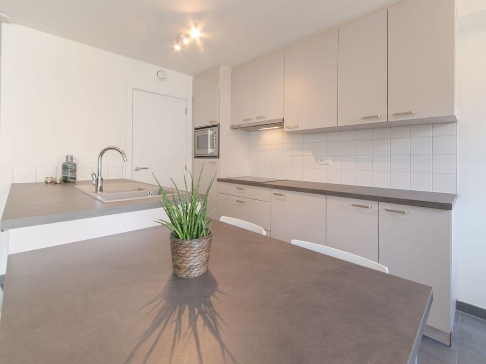 Countertop, Cabinetry, Furniture, Plant, Flowerpot, Houseplant, Kitchen, Wood, Tap, Flooring