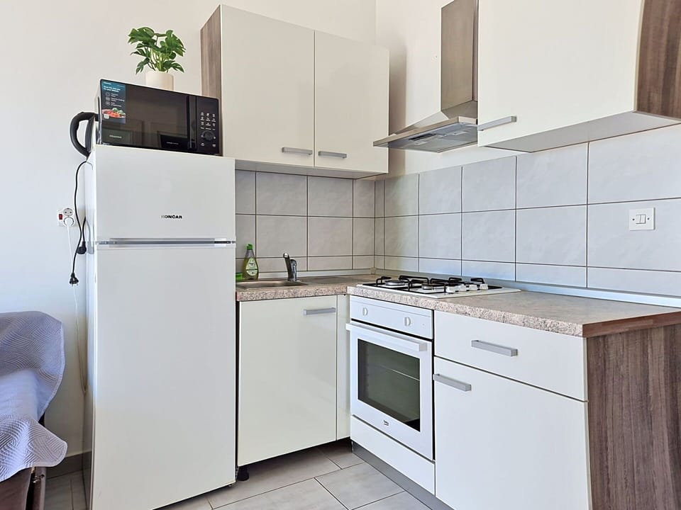 Kitchen Appliance, Kitchen, Major Appliance, Countertop, Cabinetry, Flooring, Interior Design, Floor, Kitchen Sink, Kitchen Stove