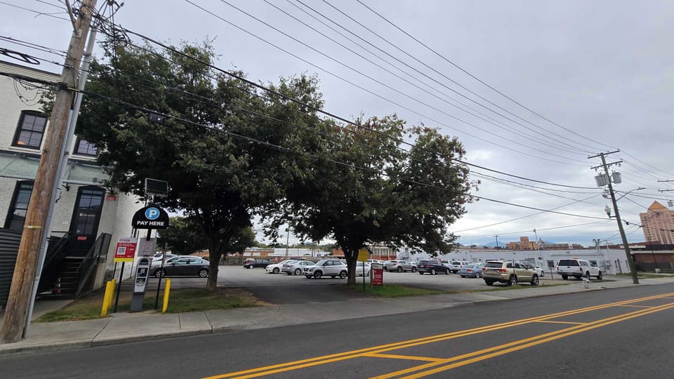 Paid parking across the street from unit