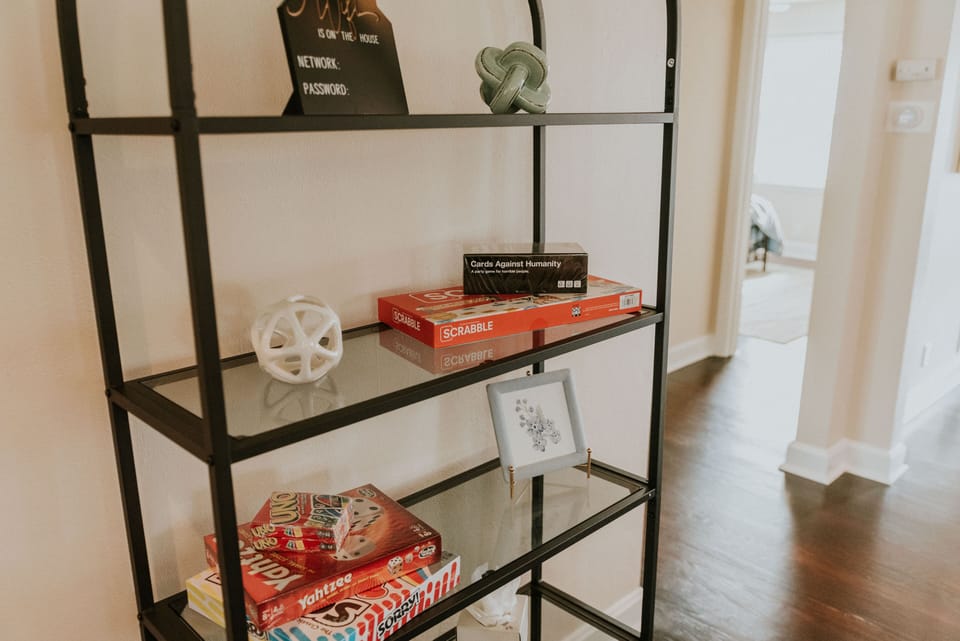 Card and board games provided for fun with family and friends! 