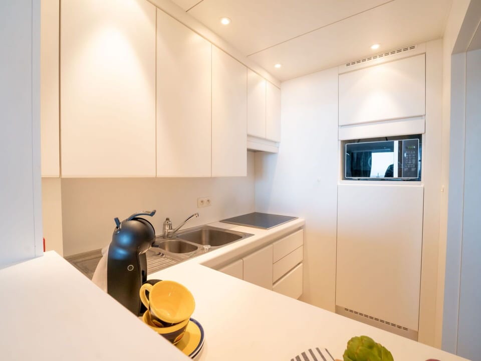 Property, Cabinetry, Building, Interior Design, Flooring, Countertop, Floor, Wood, Sink, Home Appliance