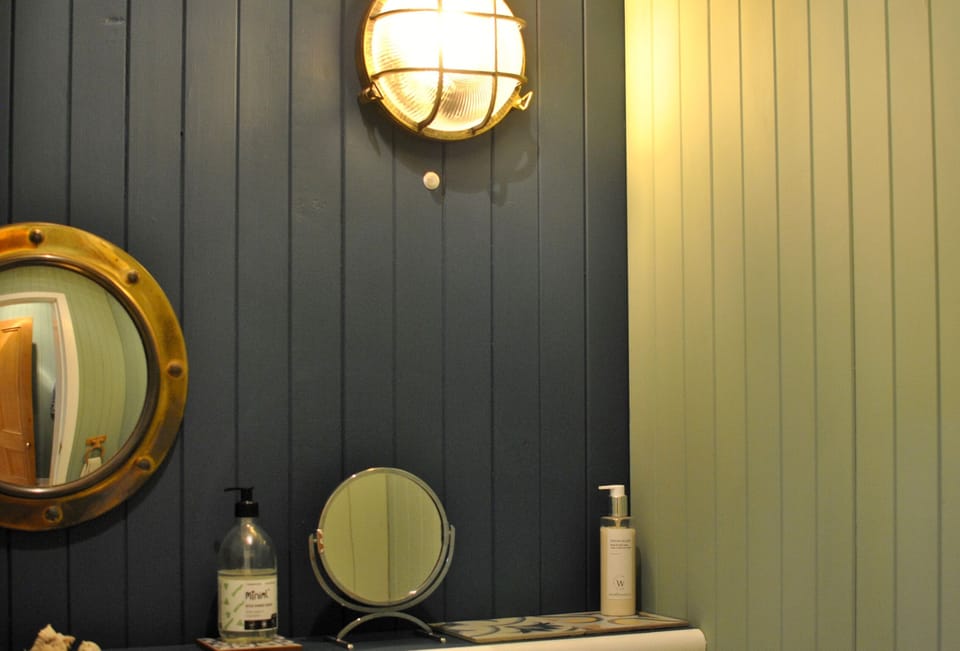 The WC has a stylish nautical feel