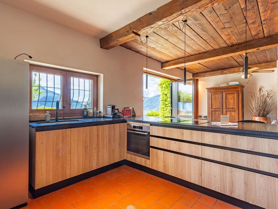 Cabinetry, Countertop, Window, Tap, Sink, Wood, Houseplant, Kitchen, Interior Design, Architecture