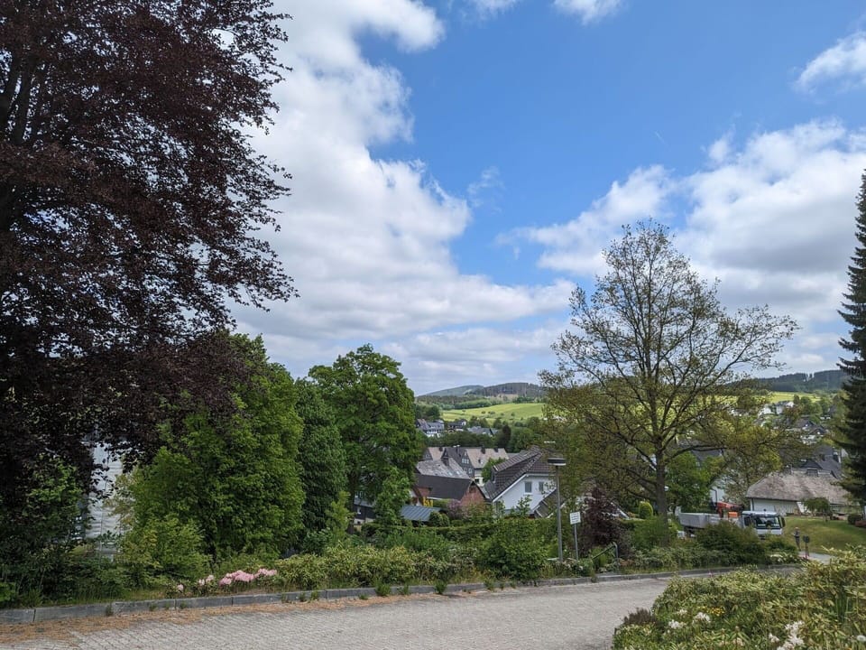 Cloud, Sky, Plant, Natural Environment, Tree, Natural Landscape, Road Surface, Land Lot, Asphalt, House