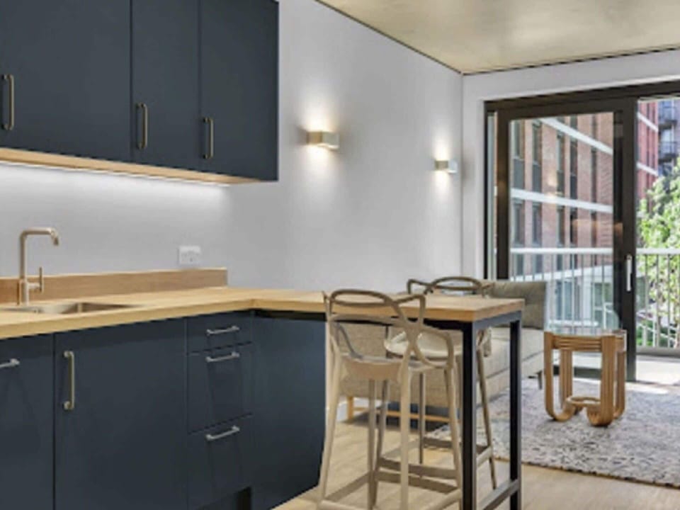 Cabinetry, Property, Furniture, Countertop, Sink, Interior Design, Building, Wood, Kitchen, Flooring