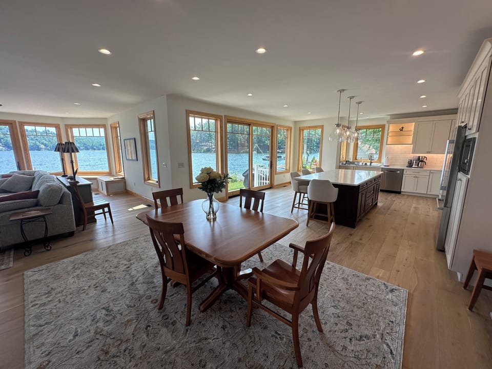 Open Kitchen Dining room and 
Living room all have lake views
