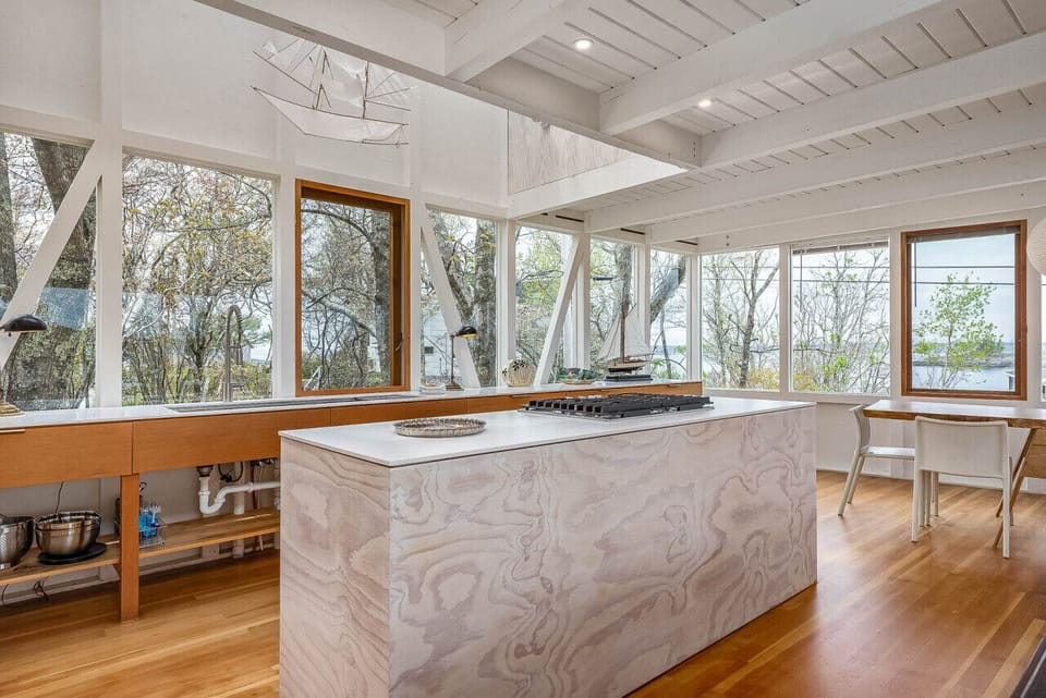 Views from all directions while in the kitchen and living room