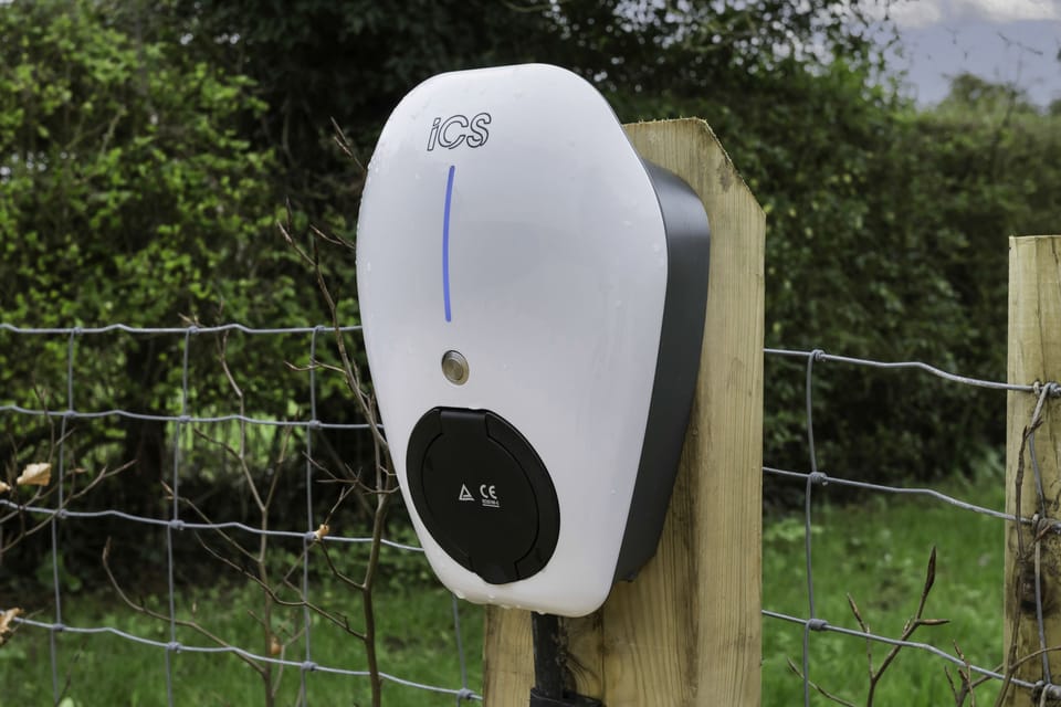 Electric vehicle charging point for guests to use