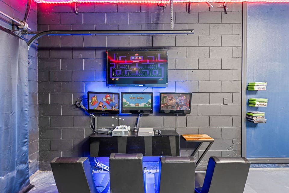Level up your fun in our modern game room, equipped with popular gaming consoles, cozy seating
