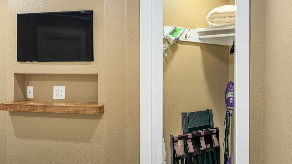 Convenient closet in the bedroom.