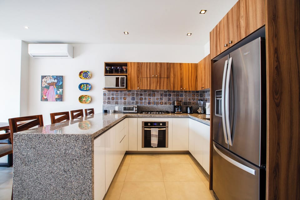Newly renovated sleek kitchen