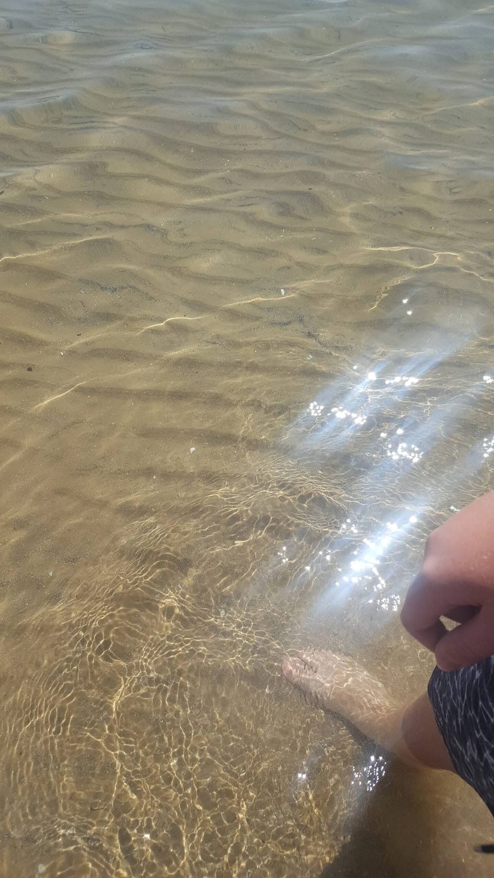 Crystal Beach - warm clear water.  Beautiful sand.