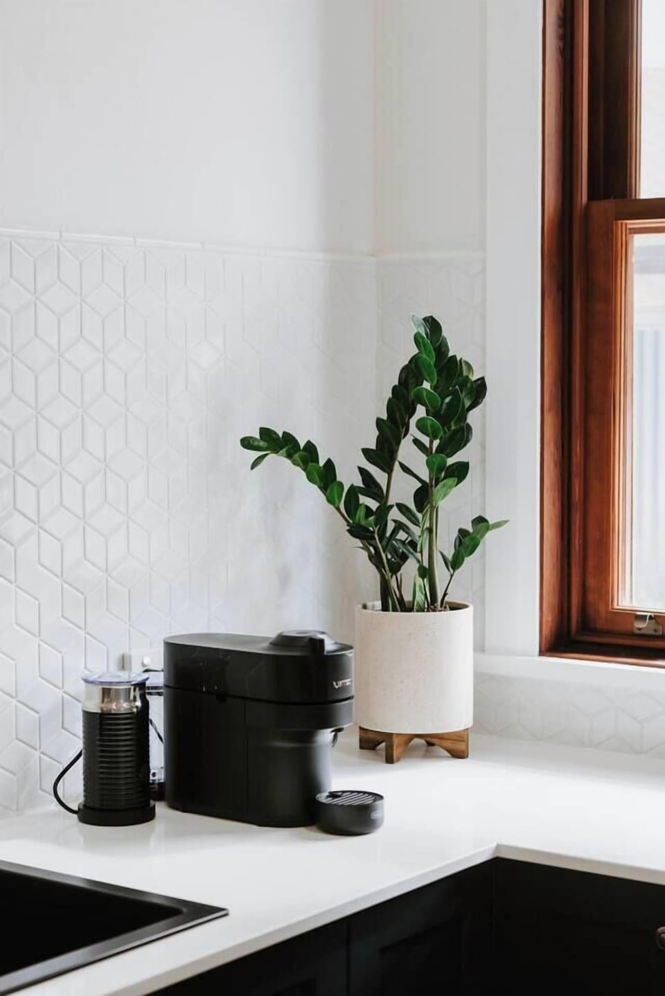 Whip up your morning coffee without leaving the house, making use of the provided Nespresso machine.