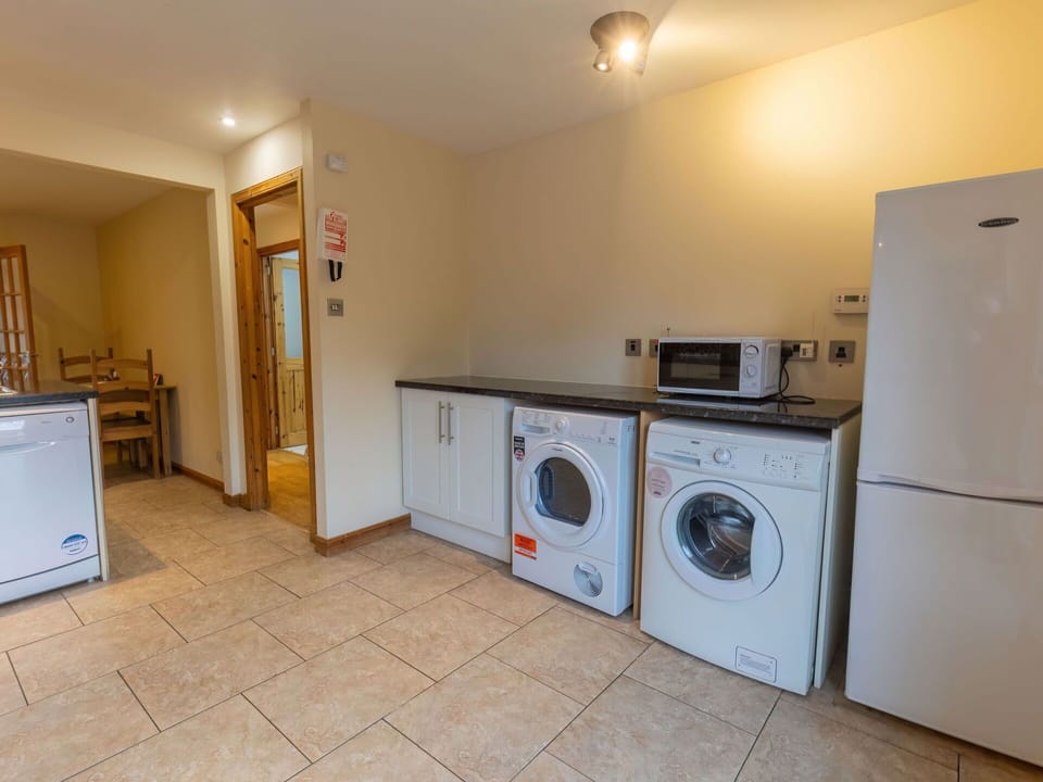 Laundry Room, Property, Washing Machine, Clothes Dryer, Home Appliance, Interior Design, Wood, Lighting, Flooring