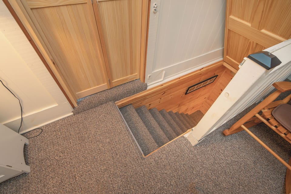 View of stairs from the loft