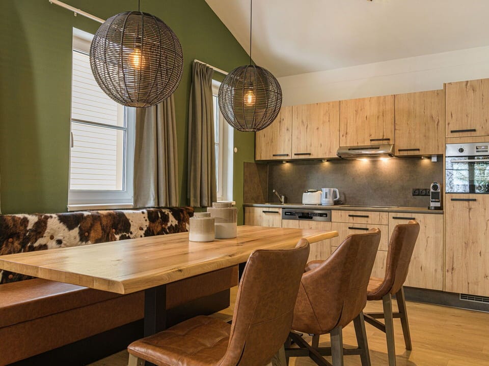 Table, Furniture, Chair, Wood, Lighting, Interior Design, Cabinetry, Countertop, Kitchen, Decoration
