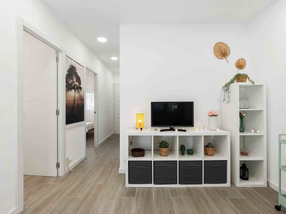 Shelf, Wood, Orange, Interior Design, House, Shelving, Building, Television, Living Room