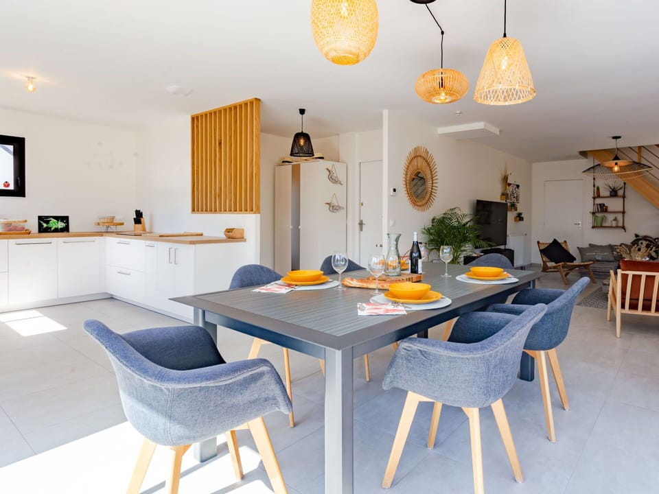 Table, Furniture, Chair, Orange, Wood, Interior Design, Yellow, Floor, Cabinetry