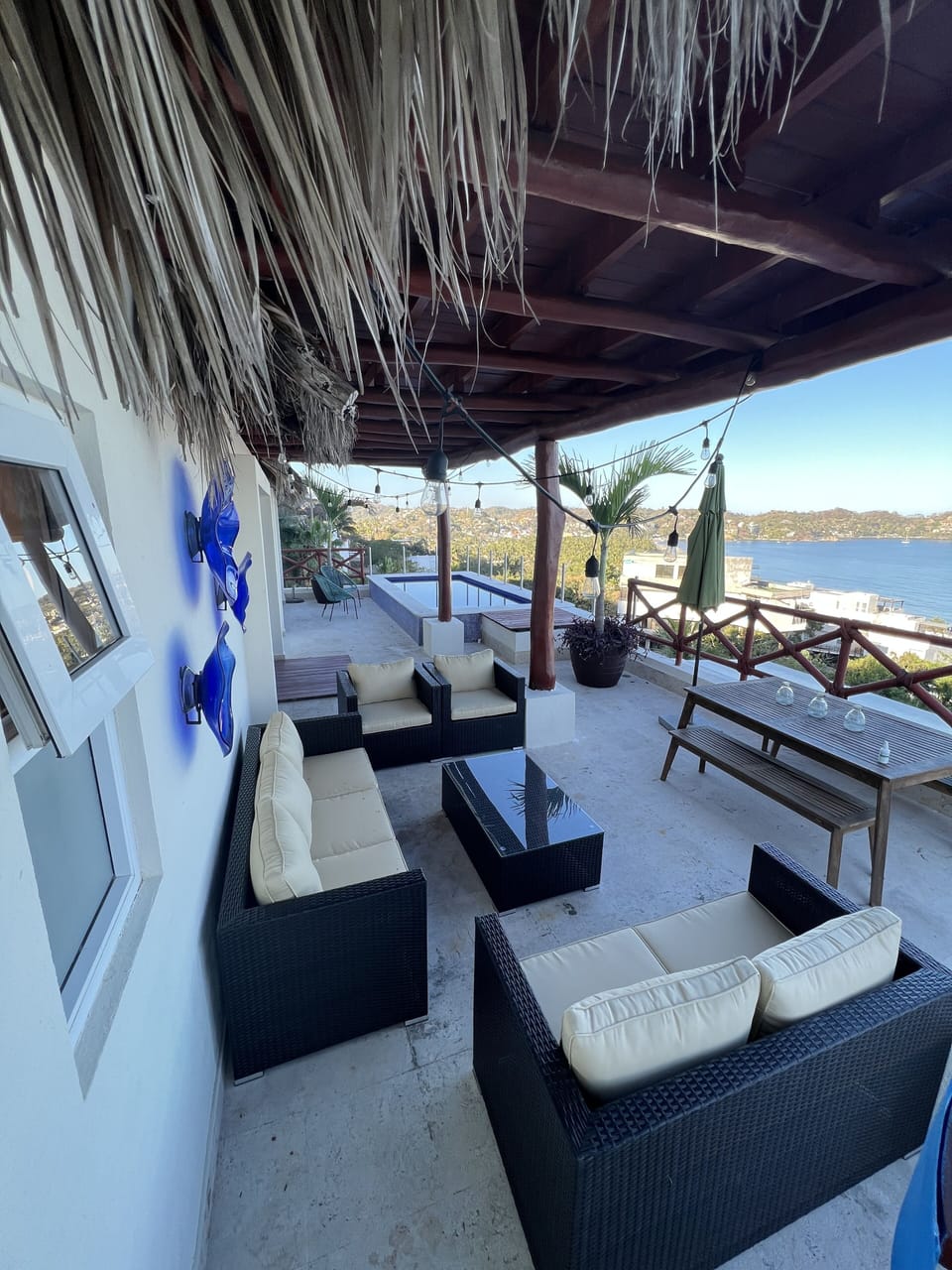 Relax on the terrace while watching the waves roll in. 