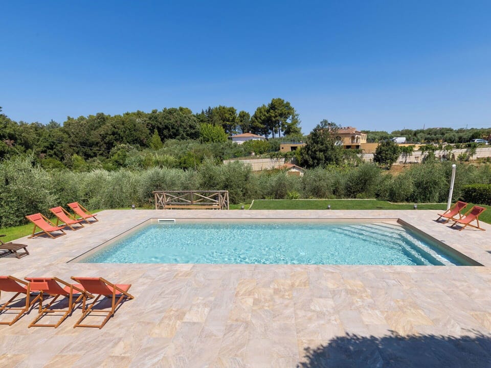 Swimming Pool, Outdoor Furniture, Flagstone, Resort, Garden, Landscaping, Shade, Estate, Eco Hotel, Tile