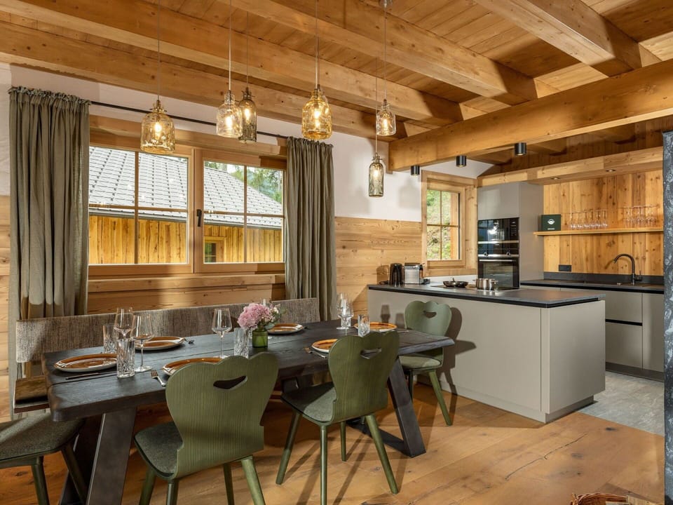 Table, Furniture, Property, Cabinetry, Chair, Window, Curtain, Wood, Lighting, Interior Design