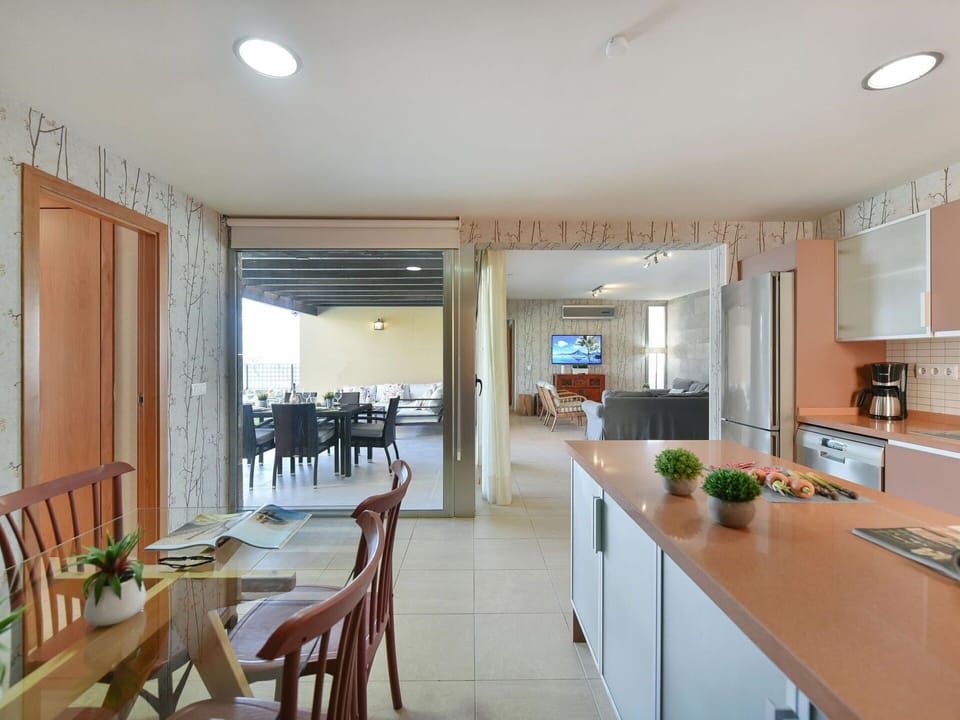 Furniture, Interior Design, Flooring, Floor, Wood, Ceiling, Countertop, Kitchen & Dining Room Table, Kitchen, Room