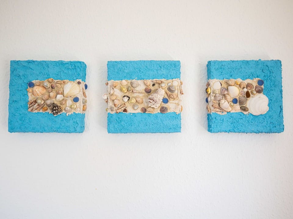 Blue, Rectangle, Aqua, Font, Art, Electric Blue, Pattern, Natural Material, Linens, Fashion Accessory