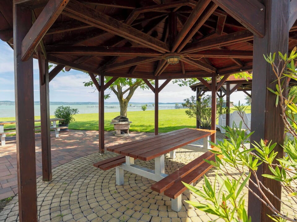 Wood, Shade, Wood Stain, Pavilion, Gazebo, Outdoor Structure, Hardwood, Outdoor Table, Outdoor Furniture, Garden