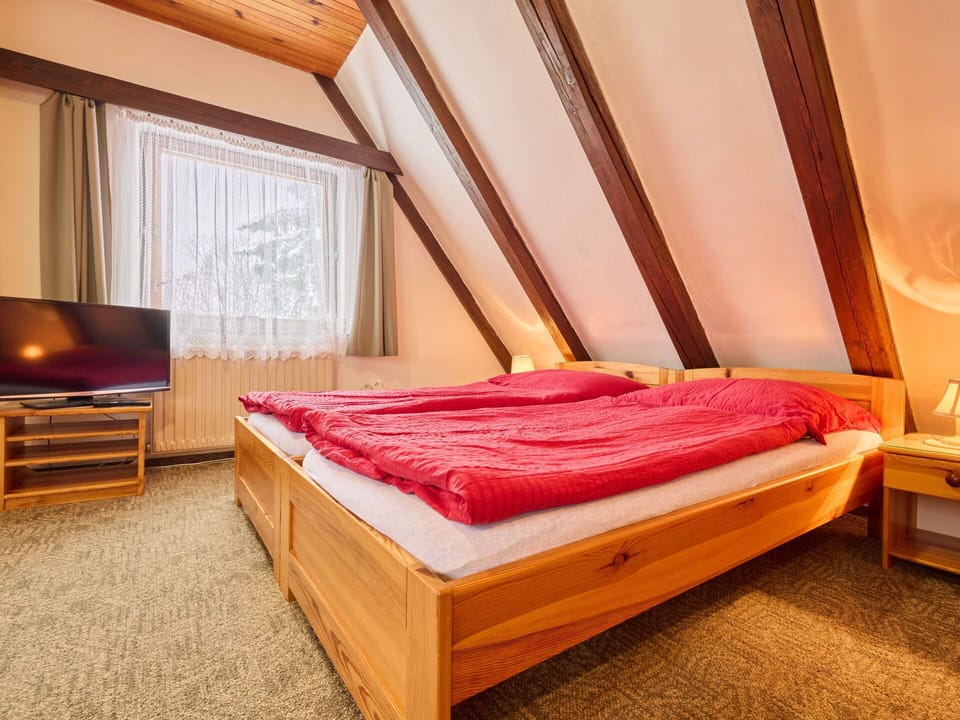Furniture, Building, Comfort, Orange, Interior Design, Lighting, Wood, Bed Frame, Decoration, Floor