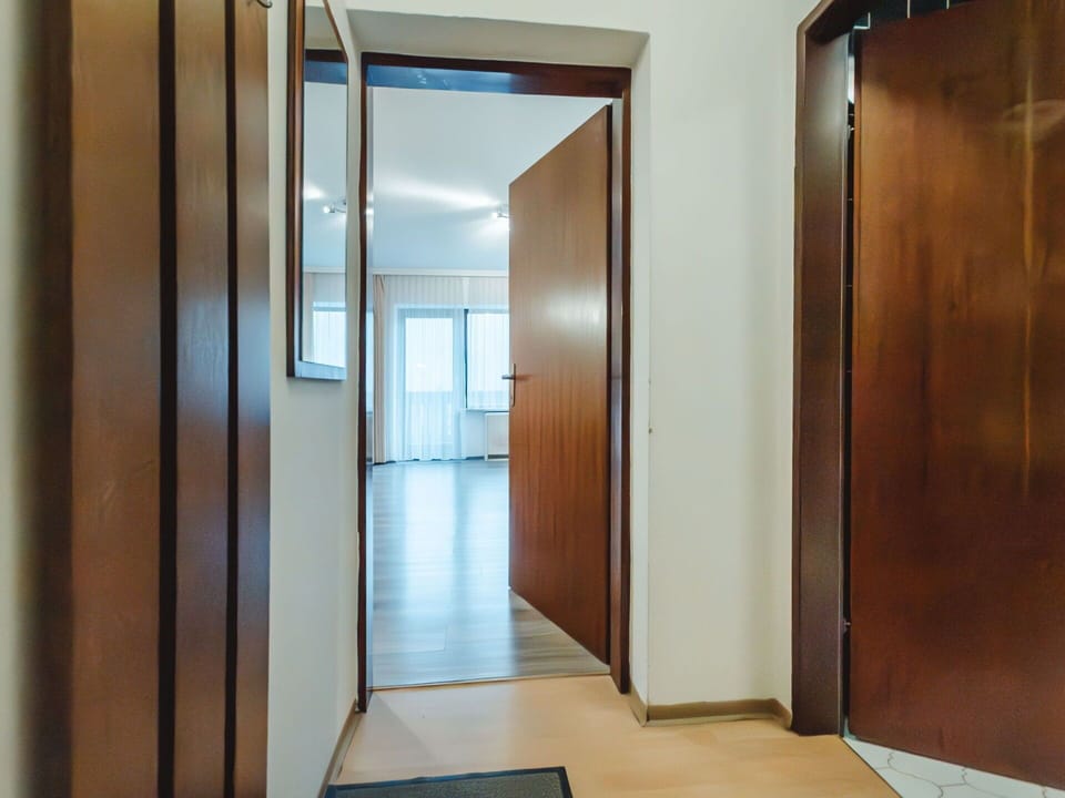 Building, Door, Wood, Interior Design, Flooring, Automotive Exterior, Hall, Floor, Vehicle Door