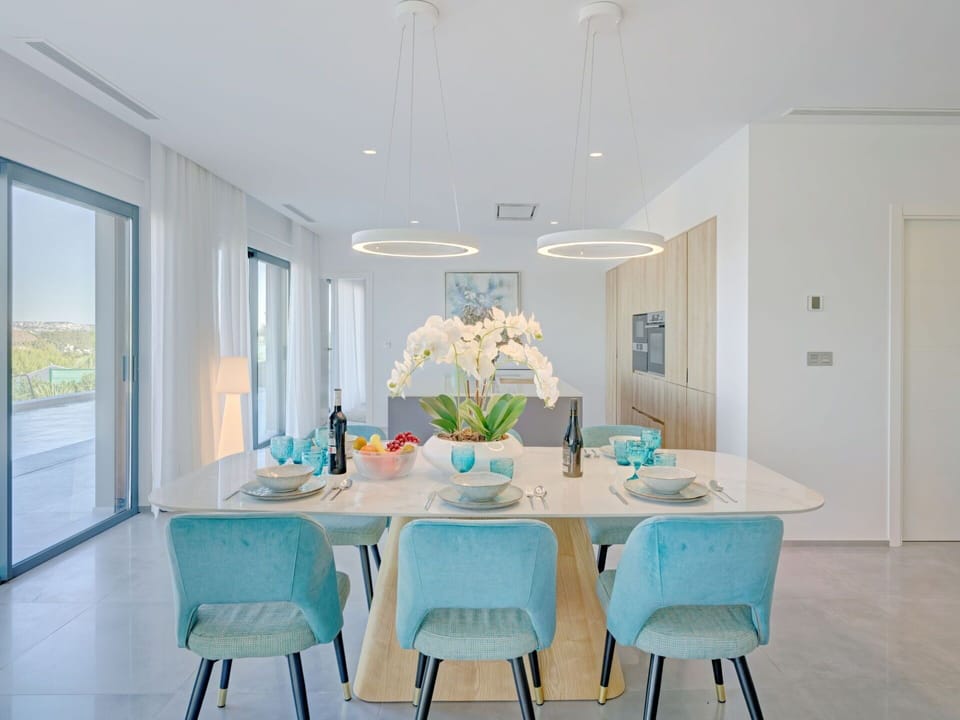 Table, Property, Furniture, Azure, Interior Design, Lighting, Chair, Wood, Flooring, Floor