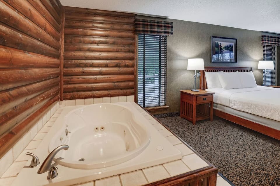 Soak in the private jetted tub after a long day.