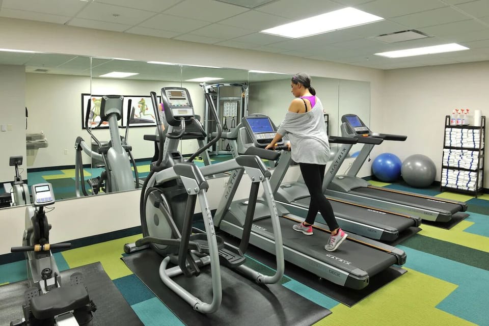 Energize your day with a quick workout in the fitness room.