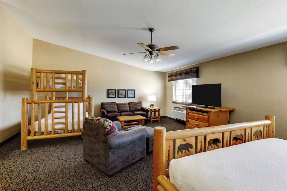 Gather comfortably with seating, bunks, and a roomy floorplan.