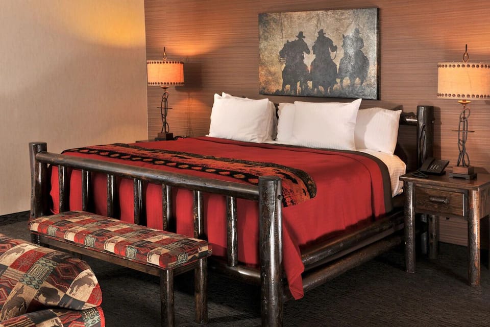 Sink into plush pillows and drift off under soft lamplight.