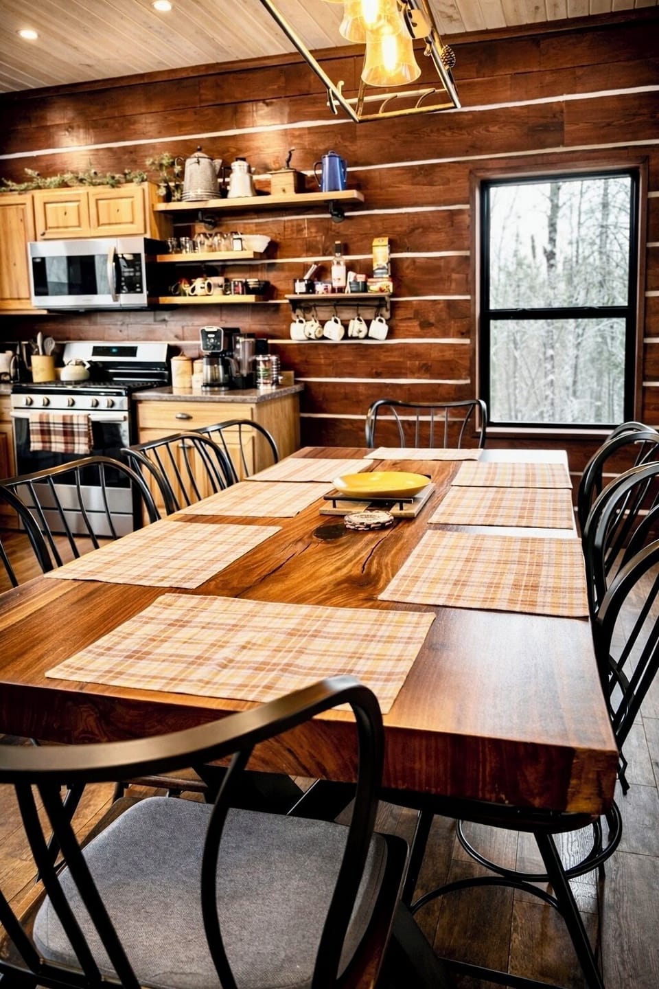 Custom Brazilian Chestnut table seats up to 10