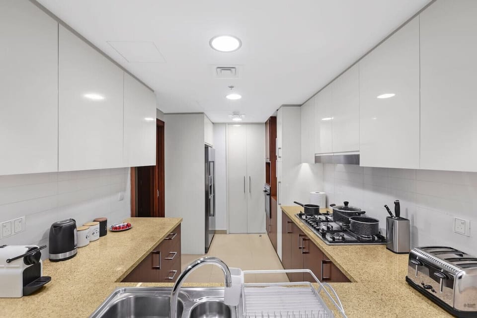 Gourmet Kitchen: Cook like a chef in this sleek, modern kitchen with ample counter space!