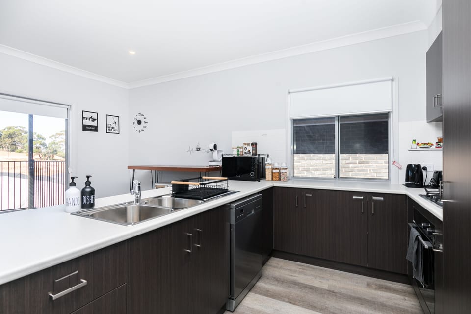 Microwave, Dishwasher, Oven, Gas cook top.