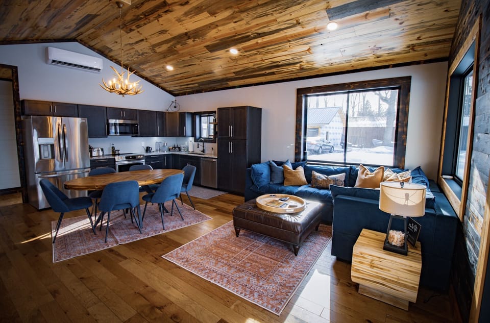 Open floor plan with living room