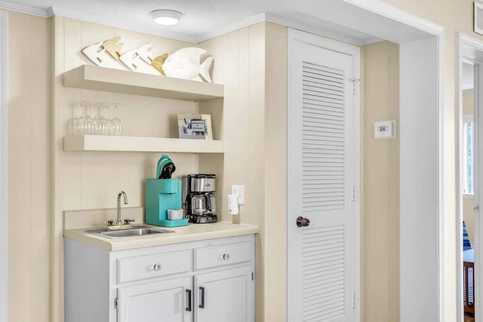 Coffee Bar and Laundry Closet