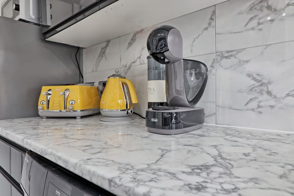 toaster, kettle and coffee machine