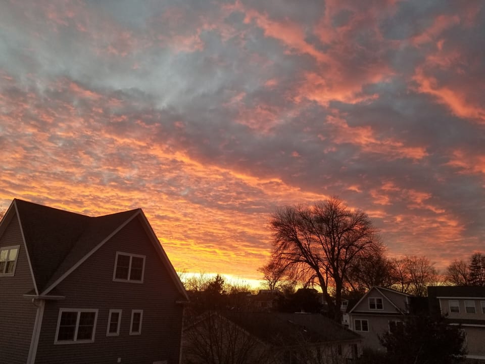 yet another crazy sunrise - view from third floor deck..