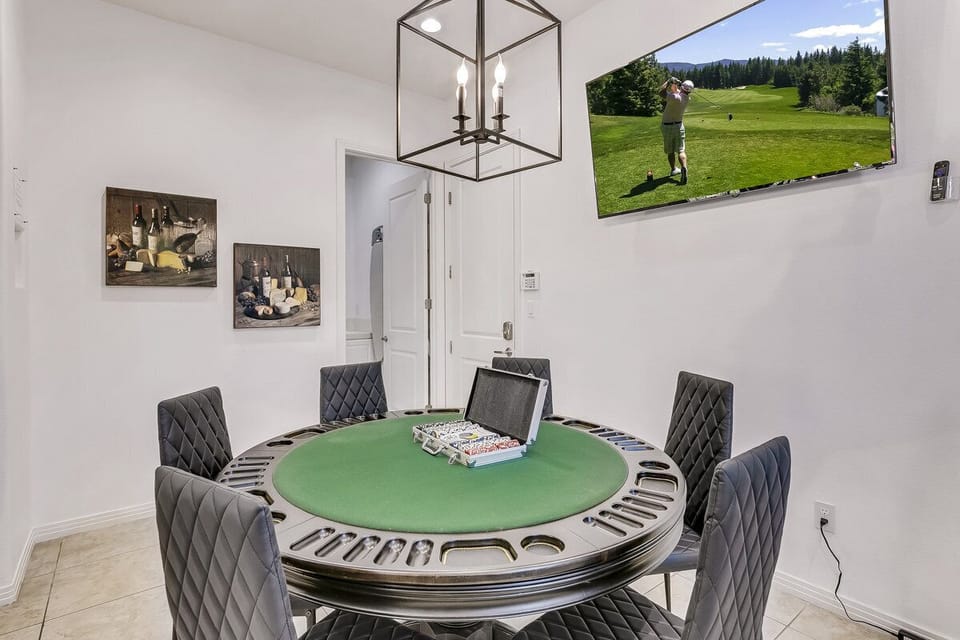 This can be a poker table or a dining table 