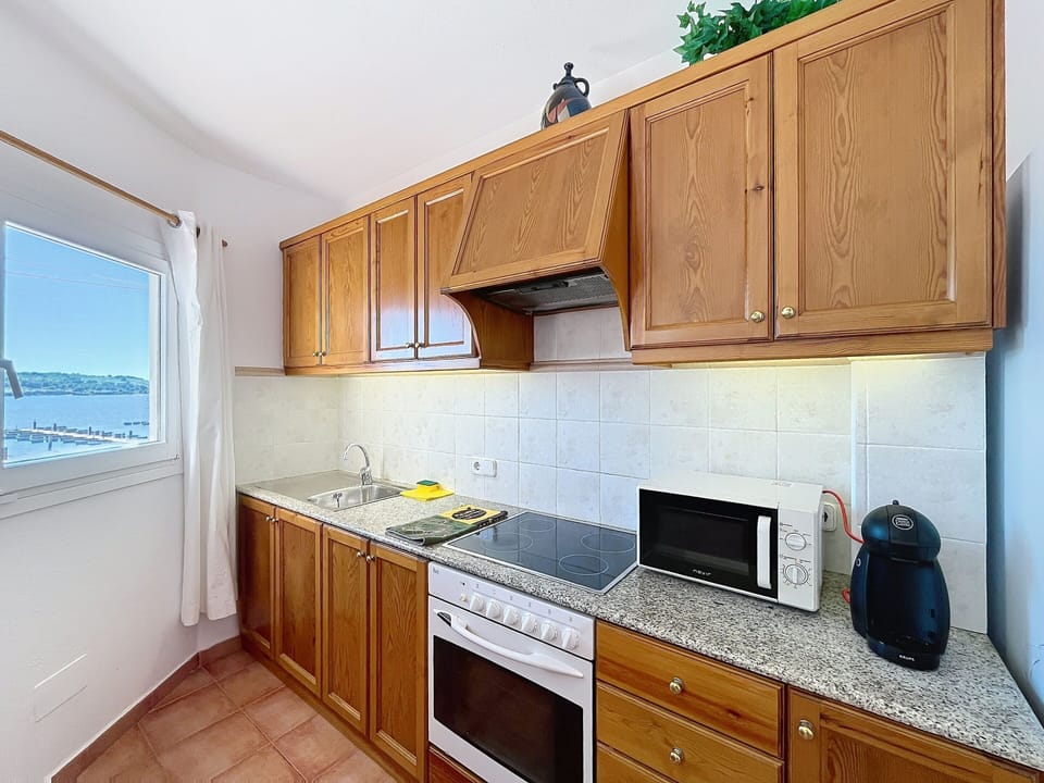 Fully equipped kitchen sea views
