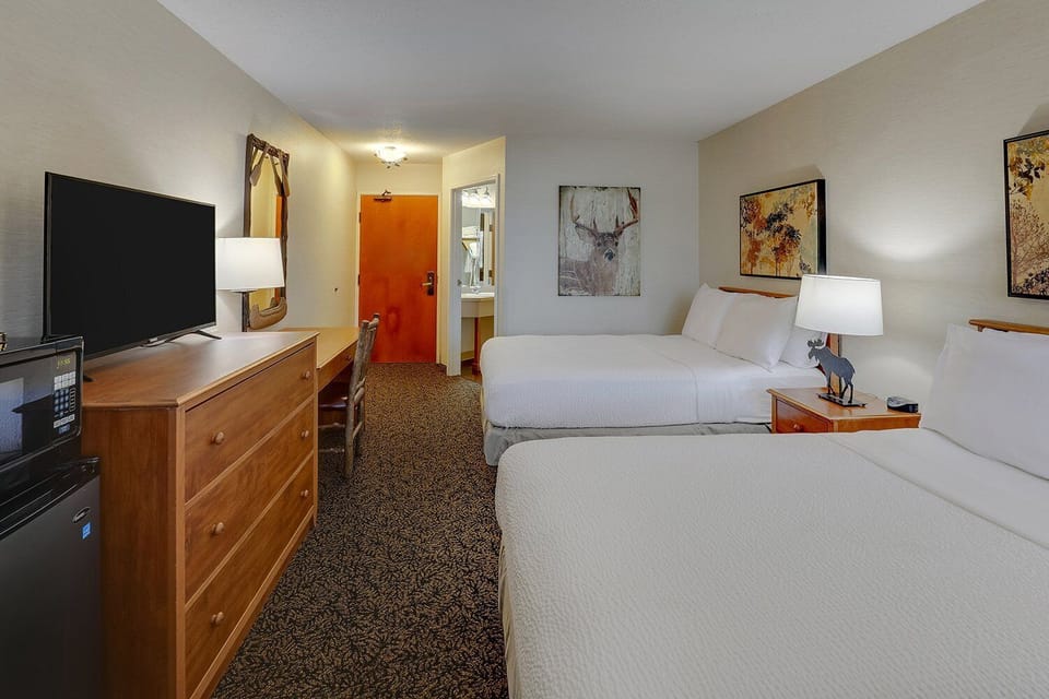 Kick back with in-room entertainment and generous storage space.