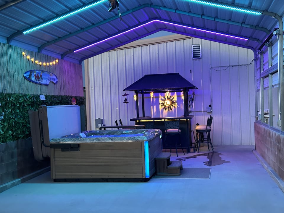 Hot tub & Tiki bar (Effective 12/1/25 hot tub will be removed)
