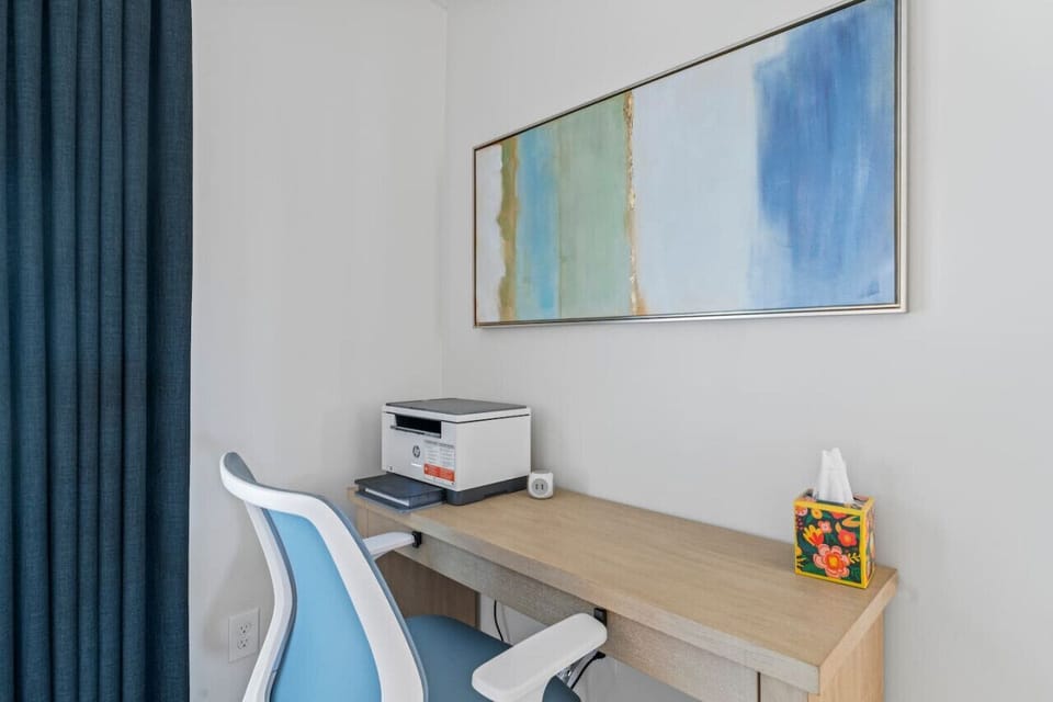 Home office workspace area with printer at Taj Duval vacation home