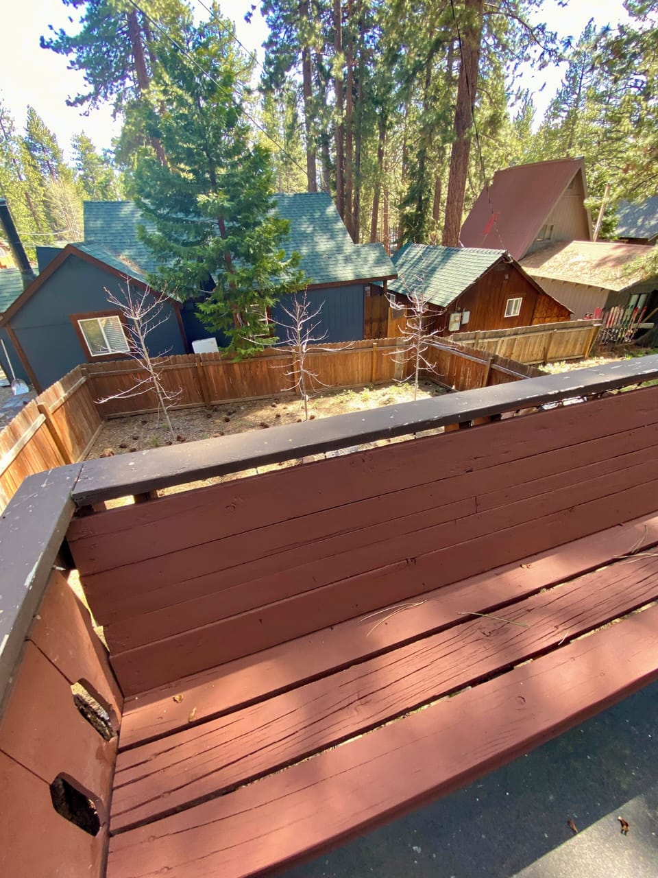 Fully fenced in backyard